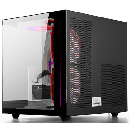 WIWB Gaming PC Desktop Ryzen 7 5700X, GeForce RTX 5060, 16GB DDR4 RAM, 1TB NVME SSD, Prebuilt Tower Computer for Gaming, Home VR (Black)